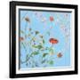 Wild Flowers on Cerulean IV-Sandra Iafrate-Framed Art Print