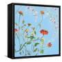 Wild Flowers on Cerulean IV-Sandra Iafrate-Framed Stretched Canvas