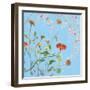 Wild Flowers on Cerulean IV-Sandra Iafrate-Framed Art Print