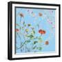 Wild Flowers on Cerulean IV-Sandra Iafrate-Framed Art Print