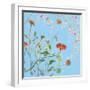 Wild Flowers on Cerulean IV-Sandra Iafrate-Framed Art Print