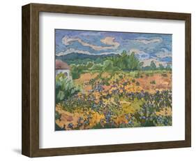 Wild Flowers On The Dyke Bank, 2012-Marta Martonfi-Benke-Framed Giclee Print