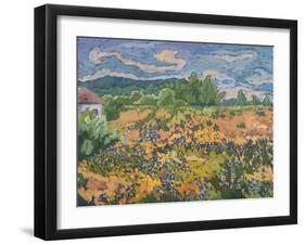 Wild Flowers On The Dyke Bank, 2012-Marta Martonfi-Benke-Framed Giclee Print