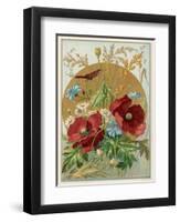 Wild Flowers: Poppies, Daisies and Cornflowers-null-Framed Art Print