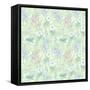 Wild Flowers Seamless Pattern-nad_o-Framed Stretched Canvas
