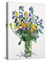 Wild Flowers with Alkanet, 2021 (w/c on paper)-Christopher Ryland-Stretched Canvas