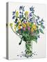 Wild Flowers with Alkanet, 2021 (w/c on paper)-Christopher Ryland-Stretched Canvas