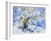 Wild Fruits and Forsythia Blossoms in Glass Vase, 2000-Sybille Fischer-Bradford-Framed Giclee Print
