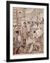 Wild Game Auction at Les Halles, Paris, France, 19th Century-null-Framed Giclee Print