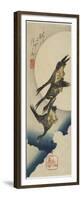 Wild Geese across the Moon, 1834-1839-Utagawa Hiroshige-Framed Premium Giclee Print