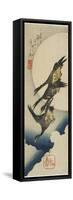 Wild Geese across the Moon, 1834-1839-Utagawa Hiroshige-Framed Stretched Canvas