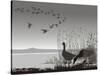 Wild Geese, Delayed Migrating-Gepard-Stretched Canvas