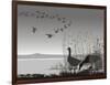 Wild Geese, Delayed Migrating-Gepard-Framed Art Print