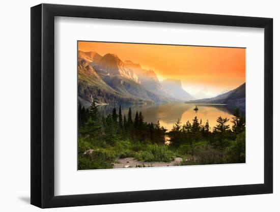 Wild Goose Island in Glacier National Park-SNEHIT-Framed Photographic Print