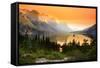 Wild Goose Island in Glacier National Park-SNEHIT-Framed Stretched Canvas