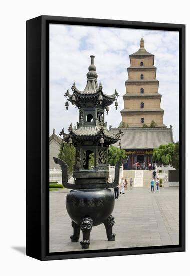 Wild Goose Pagoda (Giant Wild Goose Pagoda), UNESCO World Heritage Site, Xian, Shaanxi, China, Asia-Michael DeFreitas-Framed Stretched Canvas