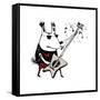 Wild Guitar Wolf-Carla Martell-Framed Stretched Canvas