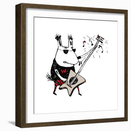 Wild Guitar Wolf-Carla Martell-Framed Giclee Print