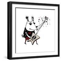 Wild Guitar Wolf-Carla Martell-Framed Giclee Print