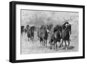 Wild Horses 2-Ata Alishahi-Framed Giclee Print