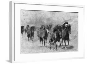 Wild Horses 2-Ata Alishahi-Framed Giclee Print