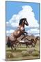 Wild Horses and Buttes-Lantern Press-Mounted Art Print