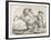 Wild Horses Fighting, C.1820-Antoine Charles Horace Vernet-Framed Giclee Print