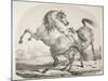 Wild Horses Fighting, C.1820-Antoine Charles Horace Vernet-Mounted Giclee Print