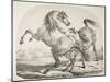 Wild Horses Fighting, C.1820-Antoine Charles Horace Vernet-Mounted Giclee Print