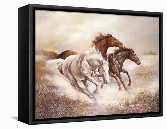 Wild Horses I-Ruane Manning-Framed Stretched Canvas