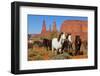 Wild horses, Monument valley tribal park, Navajo reserve, Utah, USA. April.-Sylvain Cordier-Framed Photographic Print