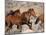Wild Horses Running Through Desert, CA-Inga Spence-Mounted Photographic Print