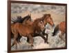 Wild Horses Running Through Desert, CA-Inga Spence-Framed Photographic Print