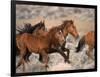 Wild Horses Running Through Desert, CA-Inga Spence-Framed Photographic Print