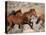 Wild Horses Running Through Desert, CA-Inga Spence-Stretched Canvas