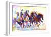 Wild Horses Running-Leon Devenice-Framed Art Print