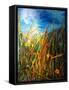 wild iris water snake-jocasta shakespeare-Framed Stretched Canvas