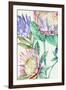 Wild King Protea-Alex Black-Framed Art Print