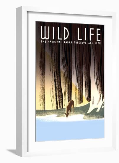 Wild Life-Frank S. Nicholson-Framed Art Print