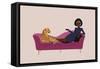 Wild Lounge I Pink Couch-Omar Escalante-Framed Stretched Canvas