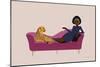 Wild Lounge I Pink Couch-Omar Escalante-Mounted Art Print