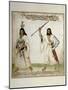 Wild Man and Woman in the Region of Ireland, Watercolor Print, Newport, 1712-null-Mounted Giclee Print