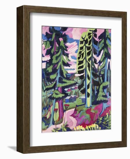 Wild Mountain (Mountain Forest; Summer Forest); Wildboden (Bergwald; Sommerlicher Waldweg),…-Ernst Ludwig Kirchner-Framed Giclee Print