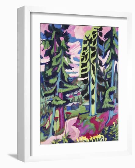 Wild Mountain (Mountain Forest; Summer Forest); Wildboden (Bergwald; Sommerlicher Waldweg),…-Ernst Ludwig Kirchner-Framed Giclee Print