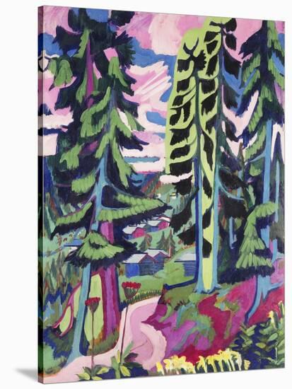 Wild Mountain (Mountain Forest; Summer Forest)-Ernst Ludwig Kirchner-Stretched Canvas