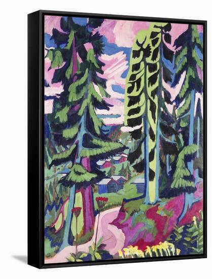 Wild Mountain (Mountain Forest; Summer Forest)-Ernst Ludwig Kirchner-Framed Stretched Canvas