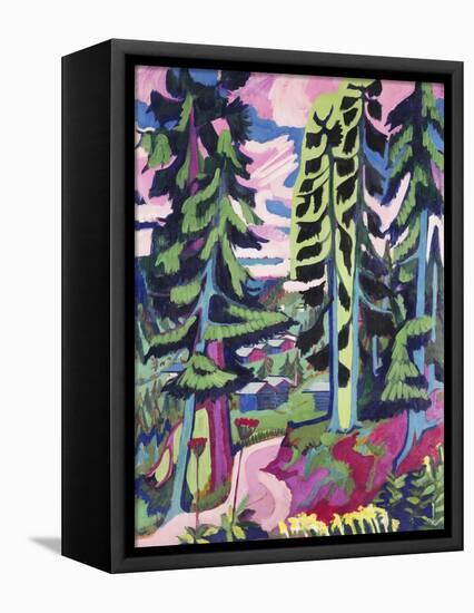 Wild Mountain (Mountain Forest; Summer Forest)-Ernst Ludwig Kirchner-Framed Stretched Canvas