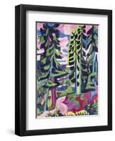 Wild Mountain (Mountain Forest; Summer Forest)-Ernst Ludwig Kirchner-Framed Premium Giclee Print