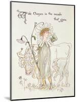 Wild Oxeyes in Meads That Gaze", Illustration to "Flora's Feast, a Masque of Flowers"-Walter Crane-Mounted Giclee Print