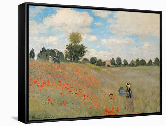 Wild Poppies, Near Argenteuil (Les Coquelicots: Environs D'Argenteuil), 1873-Claude Monet-Framed Stretched Canvas